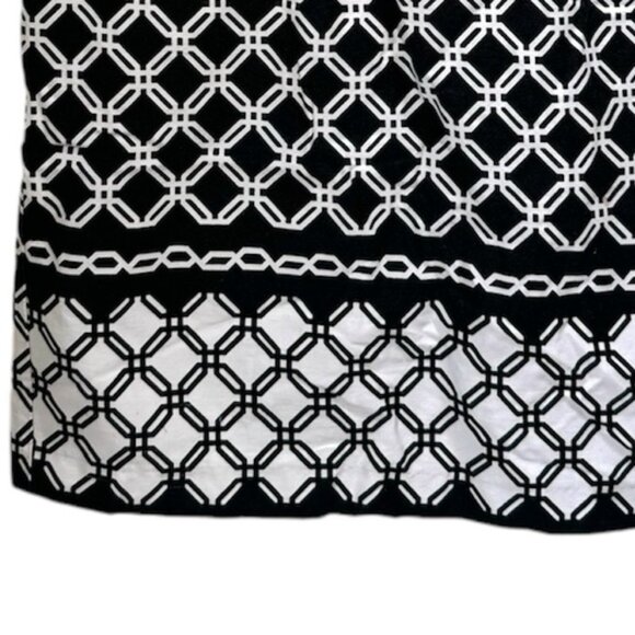 Tradition Vintage Cotton Graphic Sheath Stretch Midi Dress Sleeveless ZipSlit 12 - Picture 12 of 16